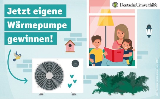 Deutsche Umwelthilfe: 1 von 3 Wärmepumpen inkl. Einbaupauschale in Höhe von 5.000 €