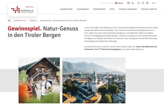 Hall-Wattens Tourismus: eine Genießerreise nach Österreich für Zwei, 2 x Zirbenkugelset und 7 x Bauchtasche zu gewinnen