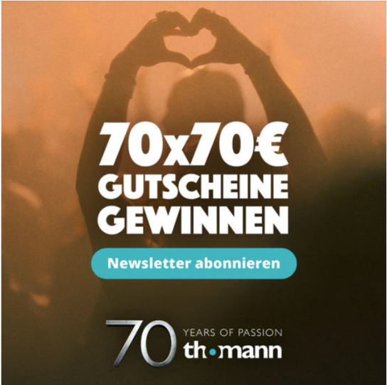 Thomann - 70x 70€ Gutschein