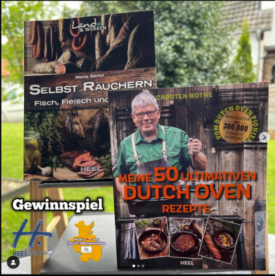 Der Hövelgriller - 2 Bücher 1x Carsten Bothe - Meine 50 ultimativen Dutch Oven Rezepte und 1x Maria Sartor - Selbst Räuchern - Fisch - Fleisch - Geflügel (Instagram)