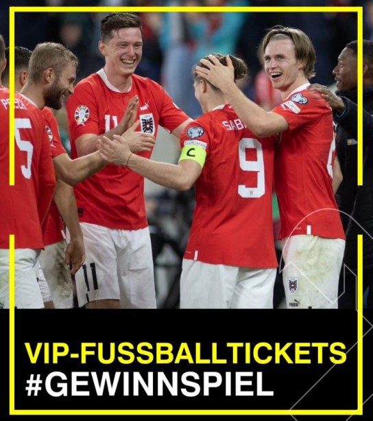 Raiffeisen-Landesbank Tirol - 1x2 VIP-Tickets für das Freundschaftsspiel Österreich gegen Serbien (Instagram)