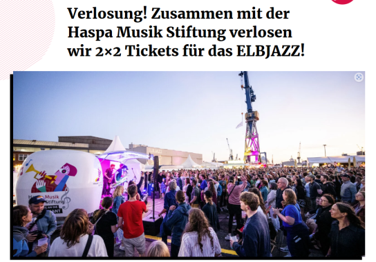 SZENE Hamburg - 2 x 2 Tickets für das ELBJAZZ Festival am 7. Juni 2024 in Hamburg