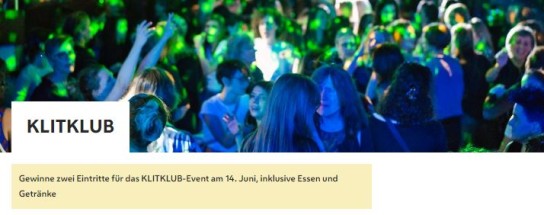 Vorteilsclub der Stadt Wien - 10 x 2 Eintrittskarten KLITKLUB-Event am 14. Juni, inkl. Essen und zwei Getränken pro Person
