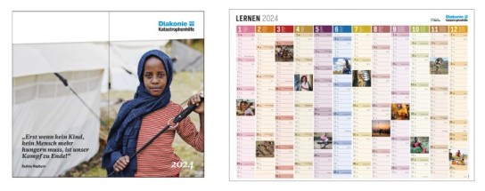 Diakonie: gratis Jahresplaner, Taschenkalender 2024 & mehr