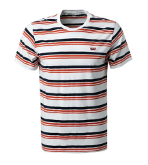 Levi's T-Shirt, Baumwolle, blau-orange gestreift