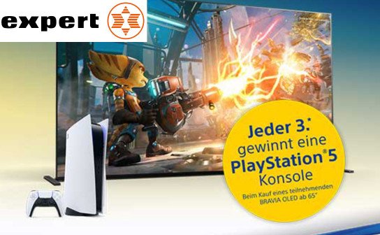 expert & SONY: eine PlayStation 5 für jeden 3. Teilnehmer expert & SONY: eine PlayStation 5 für jeden 3. Teilnehmer