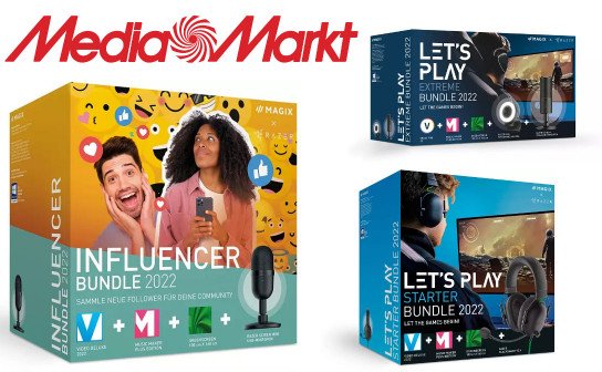 MediaMarkt: 4 x ein MAGIX Bundle für Influencer bzw. Gamer MediaMarkt: 4 x ein MAGIX Bundle für Influencer bzw. Gamer