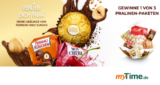 myTime: 3 Pralinen-Pakete mit den Lieblingen von Ferrero myTime: 3 Pralinen-Pakete mit den Lieblingen von Ferrero