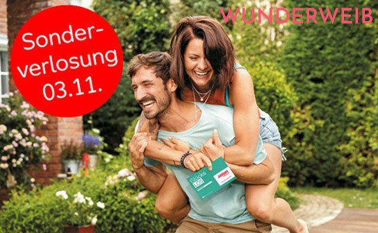 Wunderweib: 4 Glücks-Lose der Aktion Mensch im Gesamtwert von 288 € Wunderweib: 4 Glücks-Lose der Aktion Mensch im Gesamtwert von 288 €
