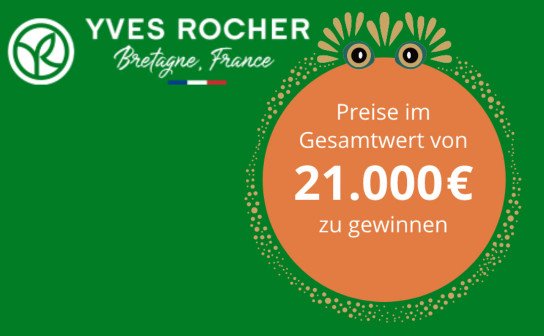 Yves Rocher: Sachpreise und Gutscheine im Gesamtwert von 21.000 € Yves Rocher: Sachpreise und Gutscheine im Gesamtwert von 21.000 €