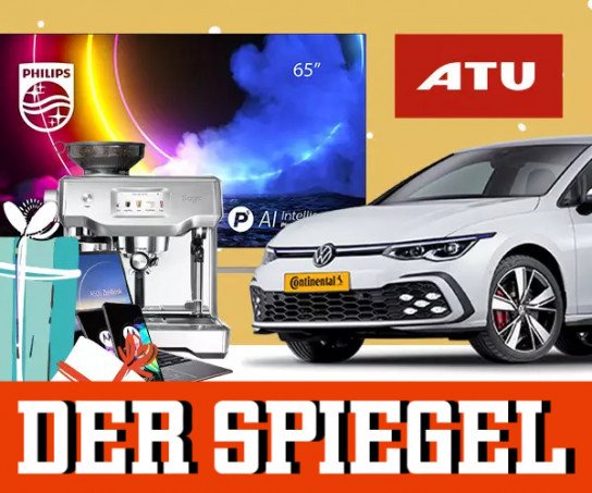 Der SPIEGEL Adventskalender: ein VW Golf GTE für 42.000 € und jeden Tag tolle Preise Der SPIEGEL Adventskalender: ein VW Golf GTE für 42.000 € und jeden Tag tolle Preise