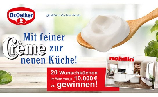 Dr. Oetker: 20 x eine Traumküche im Wert von bis zu 10.000 € Dr. Oetker: 20 x eine Traumküche im Wert von bis zu 10.000 €