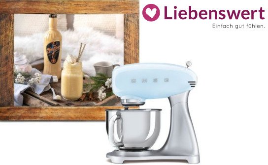 Liebenswert: eine SMEG Küchenmaschine inkl. Eierlikör-Paket im Wert von 500 € Liebenswert: eine SMEG Küchenmaschine inkl. Eierlikör-Paket im Wert von 500 €