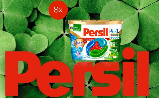 Persil: 8 x eine Packung Persil bekämpft Gerüche 4in1 DISCS Persil: 8 x eine Packung Persil bekämpft Gerüche 4in1 DISCS