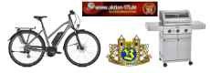 Aktion-175: 44 x E-Bikes & 22 x Gasgrills werden verlost! Aktion-175: 44 x E-Bikes & 22 x Gasgrills werden verlost!