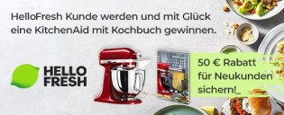 HelloFresh: KitchenAid inklusive Kochbuch zu gewinnen HelloFresh: KitchenAid inklusive Kochbuch zu gewinnen