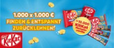 Nestlé & KitKat: Bargeldpreise im Gesamtwert von 1 Million € Nestlé & KitKat: Bargeldpreise im Gesamtwert von 1 Million €