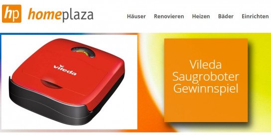 homeplaza: Gewinnt einen Vileda Saugroboter VR 101 homeplaza: Gewinnt einen Vileda Saugroboter VR 101