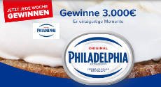 Philadelphia: jede Woche 3.000 € zu gewinnen! Philadelphia: jede Woche 3.000 € zu gewinnen!