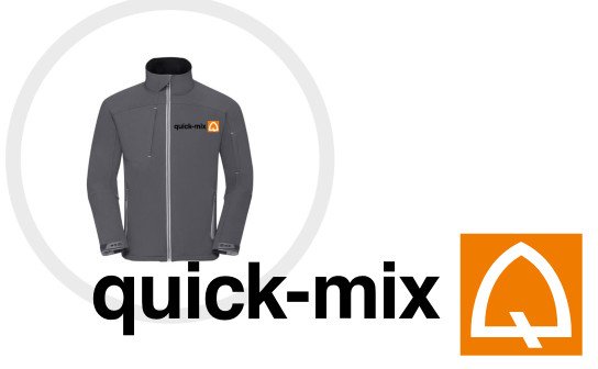 quick-mix: 50 x eine Softshell-Jacke und 50 Handwerker-Starter-Sets quick-mix: 50 x eine Softshell-Jacke und 50 Handwerker-Starter-Sets