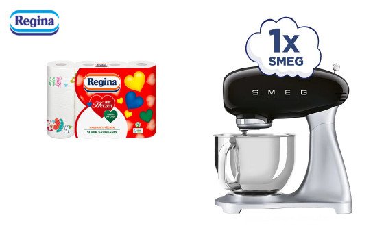 Regina mit Herzen: eine Küchenmaschine von SMEG Regina mit Herzen: eine Küchenmaschine von SMEG