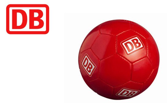 Deutsche Bahn: 10 x ein roter Ball im Deutsche Bahn Design Deutsche Bahn: 10 x ein roter Ball im Deutsche Bahn Design