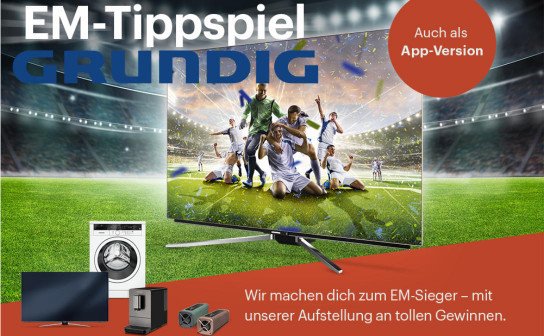 Grundig: großes Tipp-Gewinnspiel zur Fußball EM 2021 mit tollen Technik-Preisen Grundig: großes Tipp-Gewinnspiel zur Fußball EM 2021 mit tollen Technik-Preisen