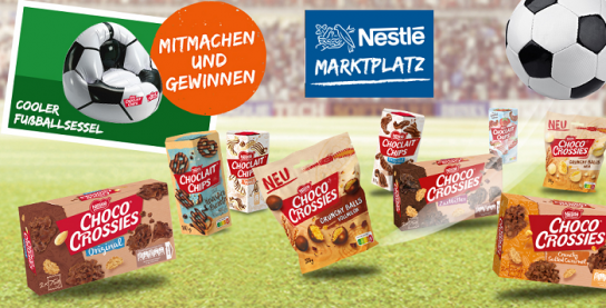 Nestlé Marktplatz: Verlost werden Fußballsessel inklusive Knusperpakete Nestlé Marktplatz: Verlost werden Fußballsessel inklusive Knusperpakete
