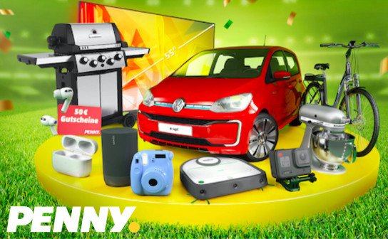 PENNY: ein VW e-up! für fast 22.000, E-Bikes, Fernseher, Grills, Saugroboter, AirPods Pro u.v.m.! PENNY: ein VW e-up! für fast 22.000, E-Bikes, Fernseher, Grills, Saugroboter, AirPods Pro u.v.m.!
