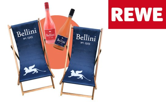 REWE: 16 x Bellini Frucht-Cocktail-Pakete und 4 x Liegestühle REWE: 16 x Bellini Frucht-Cocktail-Pakete und 4 x Liegestühle