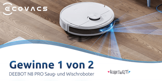 Baby Sweets: 2 Saug-Wischroboter von ECOVACS im Gesamtwert von 1.000 € zu gewinnen Baby Sweets: 2 Saug-Wischroboter von ECOVACS im Gesamtwert von 1.000 € zu gewinnen