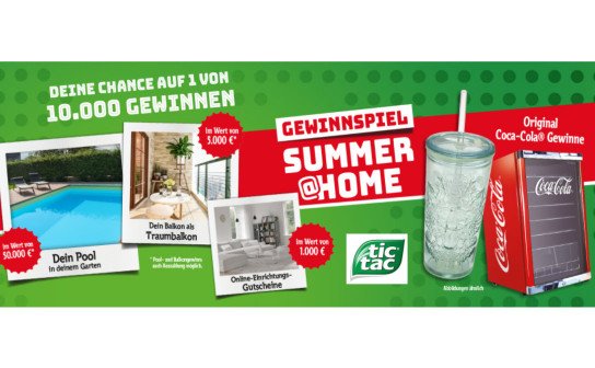 TIC TAC: einen Pool, 25 Traumbalkons, Einrichtungsgutscheine & mehr TIC TAC: einen Pool, 25 Traumbalkons, Einrichtungsgutscheine & mehr
