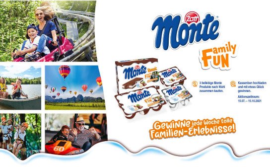 ZOTT Monte: 12 x eine Familienreise in die Bayerischen Alpen & jede Woche Erlebnisgutscheine ZOTT Monte: 12 x eine Familienreise in die Bayerischen Alpen & jede Woche Erlebnisgutscheine