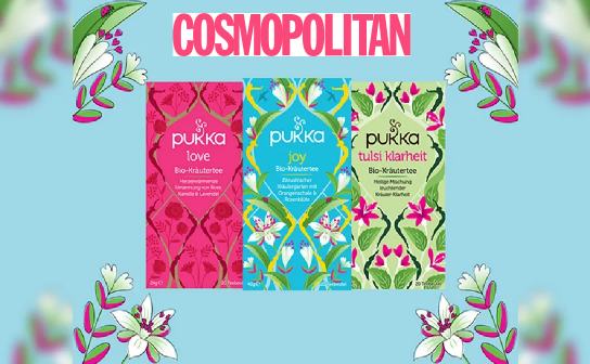 Cosmopolitan: 5 Kräutertee Wohlfühl-Sets von Pukka zu gewinnen Cosmopolitan: 5 Kräutertee Wohlfühl-Sets von Pukka zu gewinnen