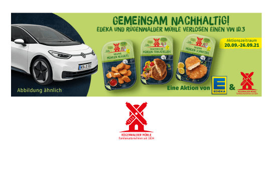 EDEKA & Rügenwalder Mühle: gewinne einen VW.ID.3 „Pro Performance Life“ EDEKA & Rügenwalder Mühle: gewinne einen VW.ID.3 „Pro Performance Life“