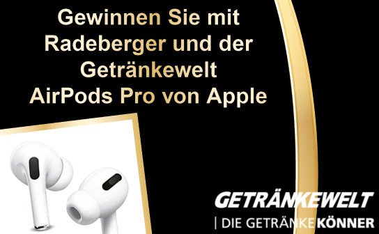 GETRÄNKEWELT & Radeberger: ein Paar AirPods Pro Kopfhörer werden verlost GETRÄNKEWELT & Radeberger: ein Paar AirPods Pro Kopfhörer werden verlost