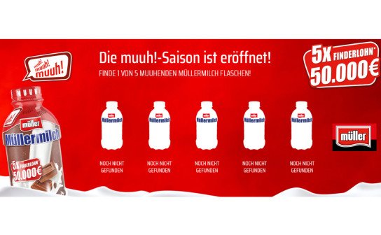 Müllermilch: 5 x 50.000 € zu gewinnen! Müllermilch: 5 x 50.000 € zu gewinnen!
