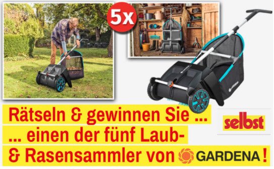 selbst: 5 Laub- und Rasensammler von Gardena werden verlost! selbst: 5 Laub- und Rasensammler von Gardena werden verlost!