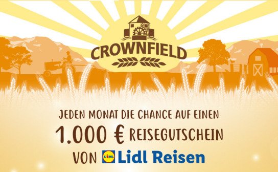 Crownfield: jeden Monat einen 1.000 € Reisegutschein gewinnen
