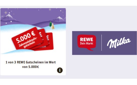 REWE: 3 Jahreseinkaufsgutscheine für je 5.000 € zu gewinnen