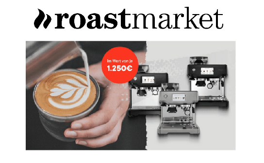 Roast Market: gewinne eine von 3 Siebträgermaschinen von Sage im Gesamtwert von 3.750 €