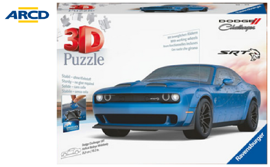 ARCD: 5 x ein 3D-Puzzle des Kult-Cars Dodge Challenger zu gewinnen