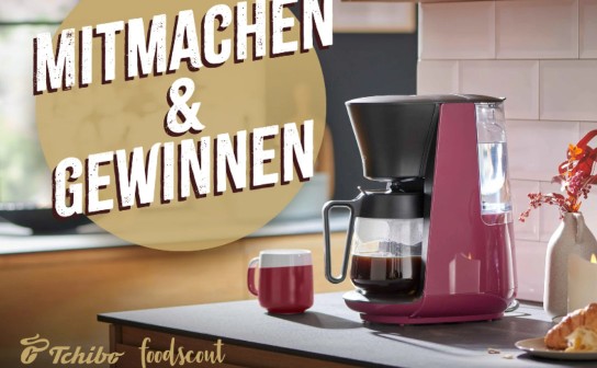 foodscout: 2 Kaffee-Genuss-Sets + Tchibo Filterkaffeemaschine „Let’s Brew“ für je 100 €
