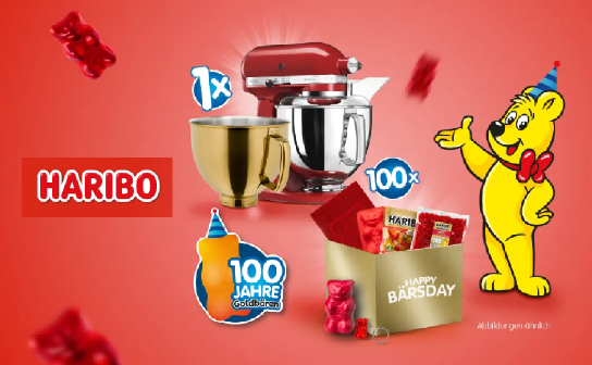 Haribo: eine Küchenmaschine von KitchenAid & 100 x ein Goldbären Überraschungspaket