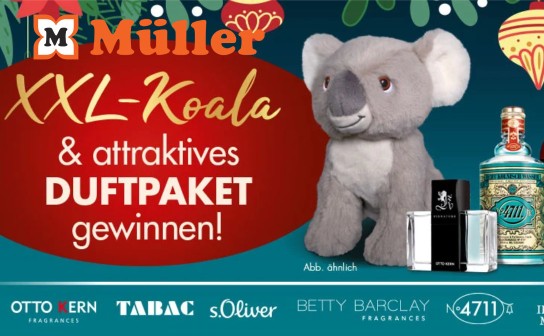 Müller: 2 x ein XXL Kuschel-Koala inkl. Duftpaket