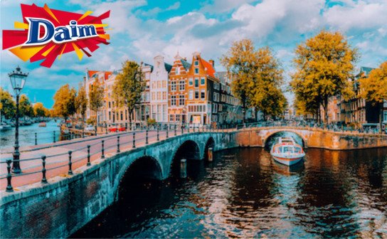 Daim: eine Amsterdam-Reise für 2 Personen, eine VR-Brille und ein Parabelflug
