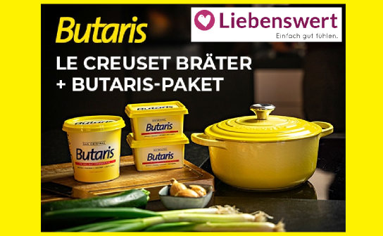 Liebenswert Magazin: ein Bräter von Le Creuset plus Butaris Butterschmalz im Wert von 250 €