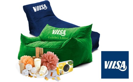Vilsa: je 5 Lounge-Sofas und -Liegen & 13 VILSA Party-Sets werden verlost