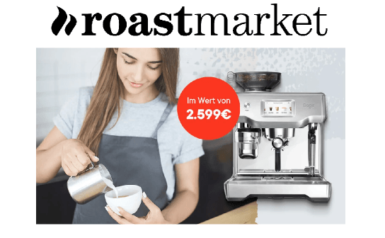 Roast Market: gewinne eine Siebträgermaschine von Sage im Wert von 2.599 €