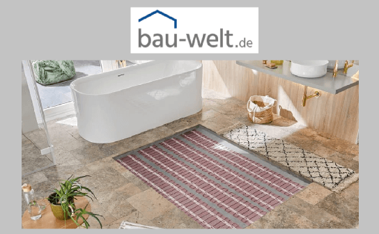 bau-welt.de: verlost wird 2 x eine elektrische Fußbodenheizmatte von AEG im Set im Gesamtwert von 1.575 €